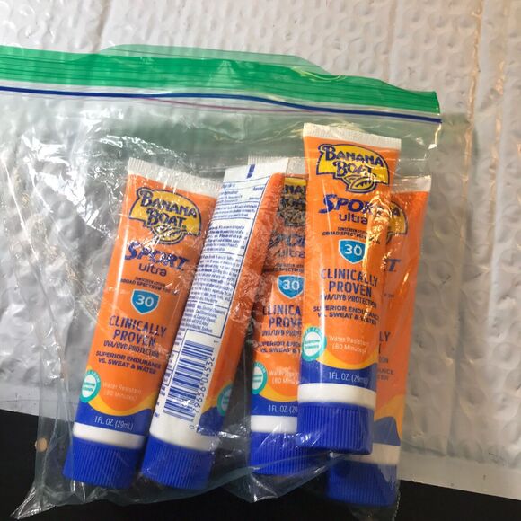 5x Banana Boat SPF 30 Sun Screen Lotion Travel Size Ultra Sport 1oz ea 5oz Total - Picture 5 of 6